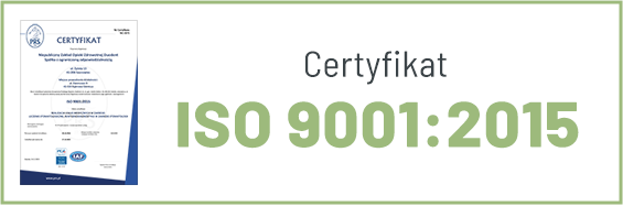 Certyfikat ISO.